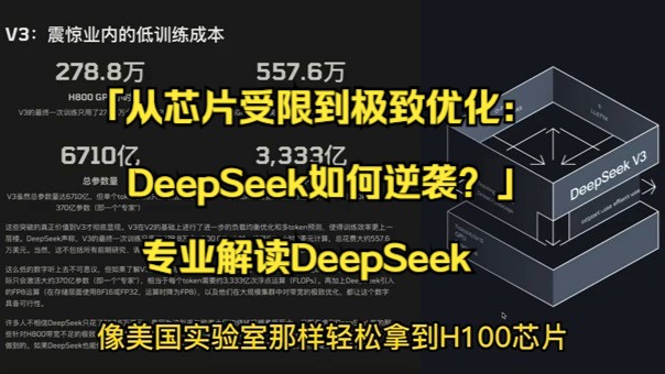 「从芯片受限到极致优化:DeepSeek如何逆袭?」专业解读DeepSeek哔哩哔哩bilibili