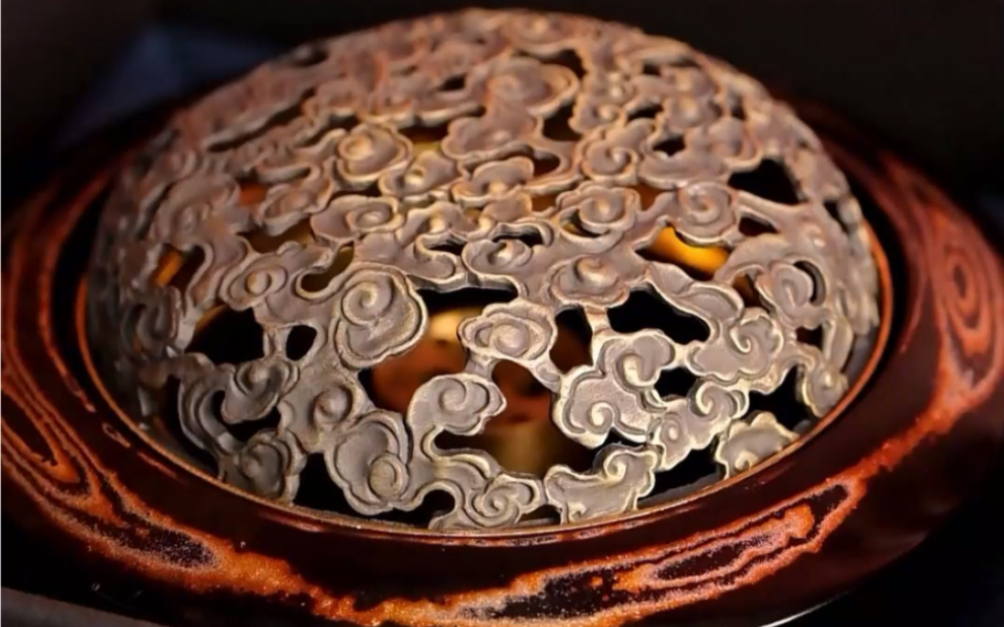 冬官大漆犀皮工艺香炉