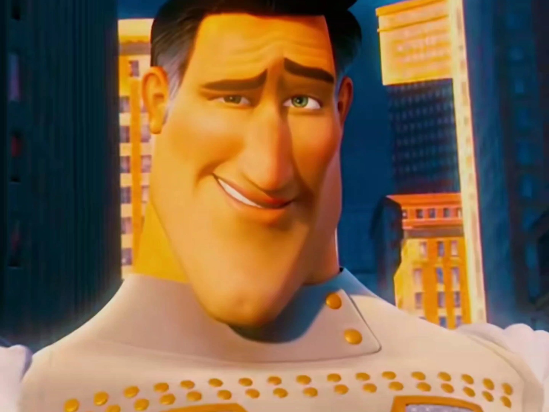 一个把属性写在身上的超人,怎么可能会战败 #超级大坏蛋