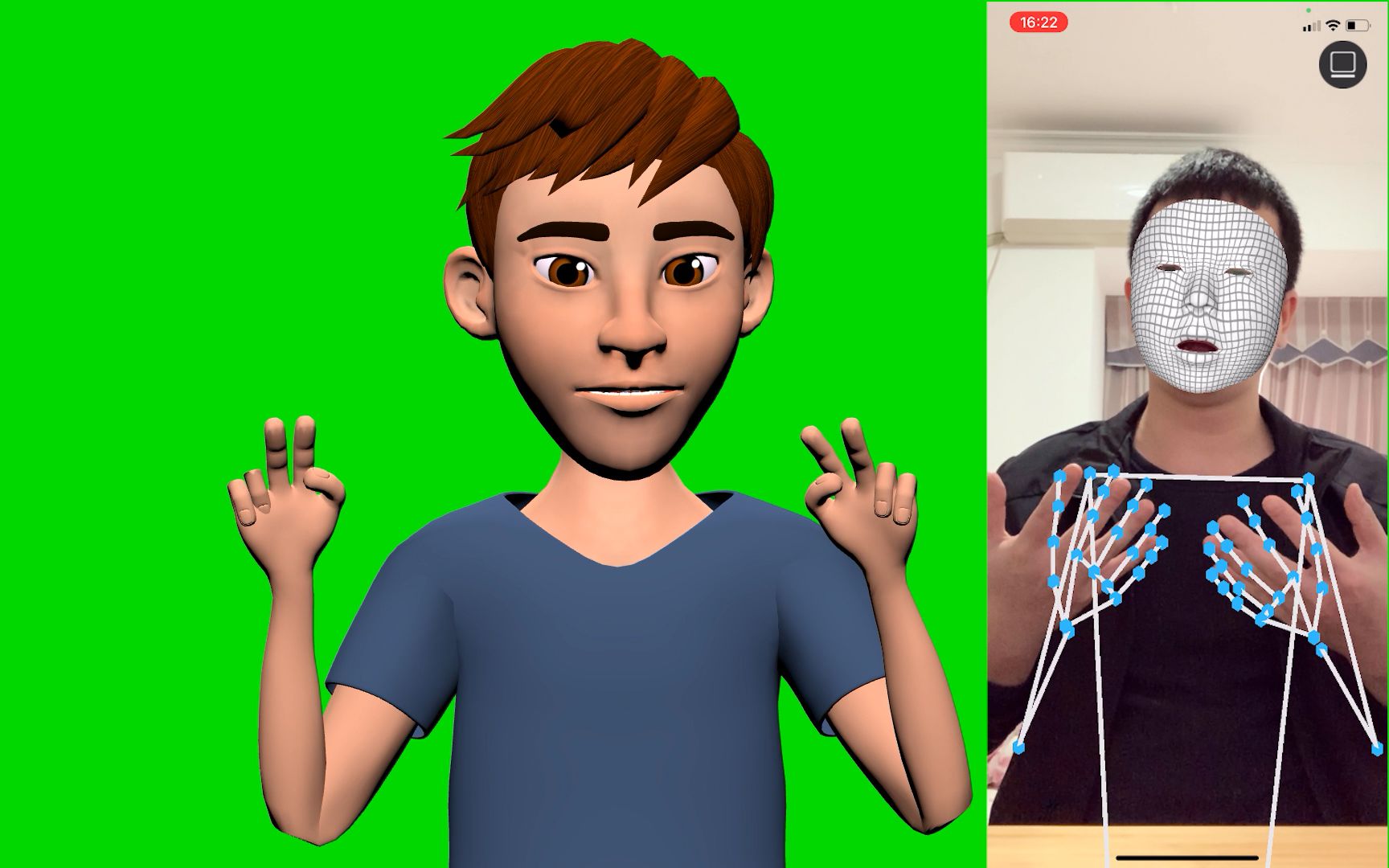 基于手机的 虚拟偶像动作捕捉技术2021 使用了blender opengl/metal
