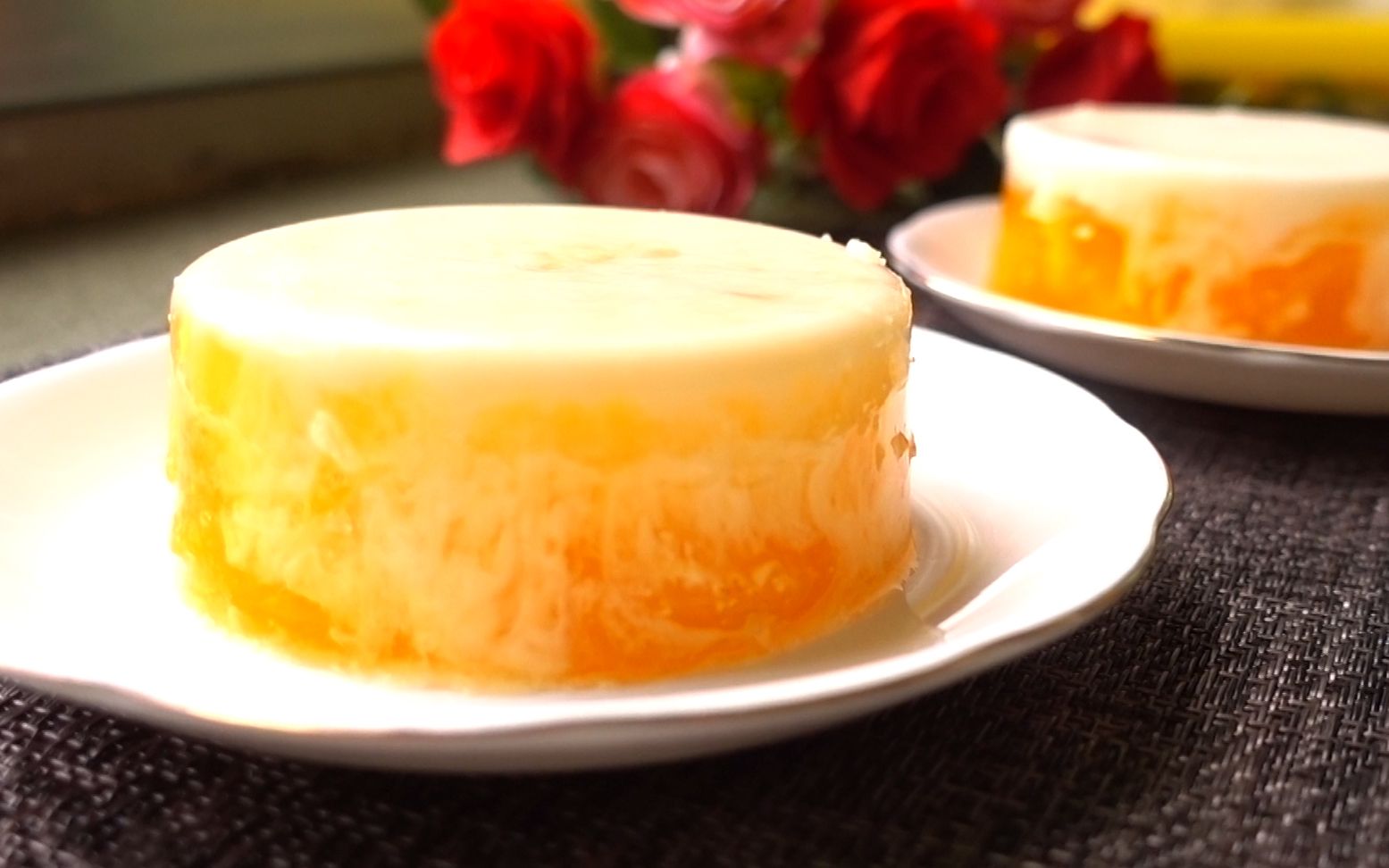 自制丝滑的橘子果冻口味清爽微甜开胃解腻正合适