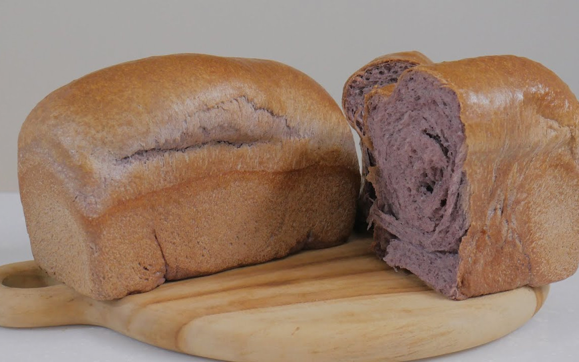 【jiyu】柔软又劲道的黑米面包~|black rice bread_哔哩哔哩_bilibili