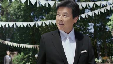 三浦友和 タペストリー 青山 非売品 三浦友和&洋服の青山「コート、買うのかい？」篇 | 撮影メイキング