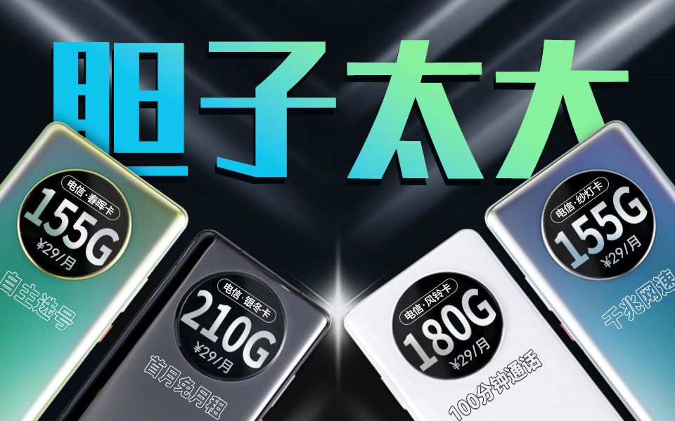 太野了!210G流量卡 or黄金速率?加量不加价?新品流量卡怎么选?哔哩哔哩bilibili