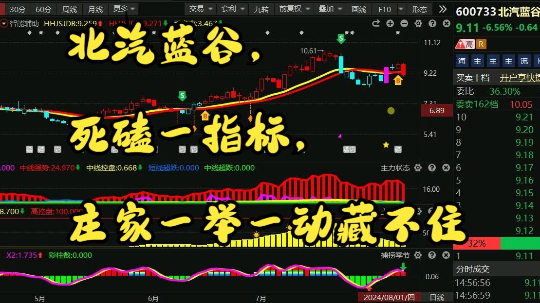 北汽蓝谷,死磕一指标,庄家一举一动藏不住