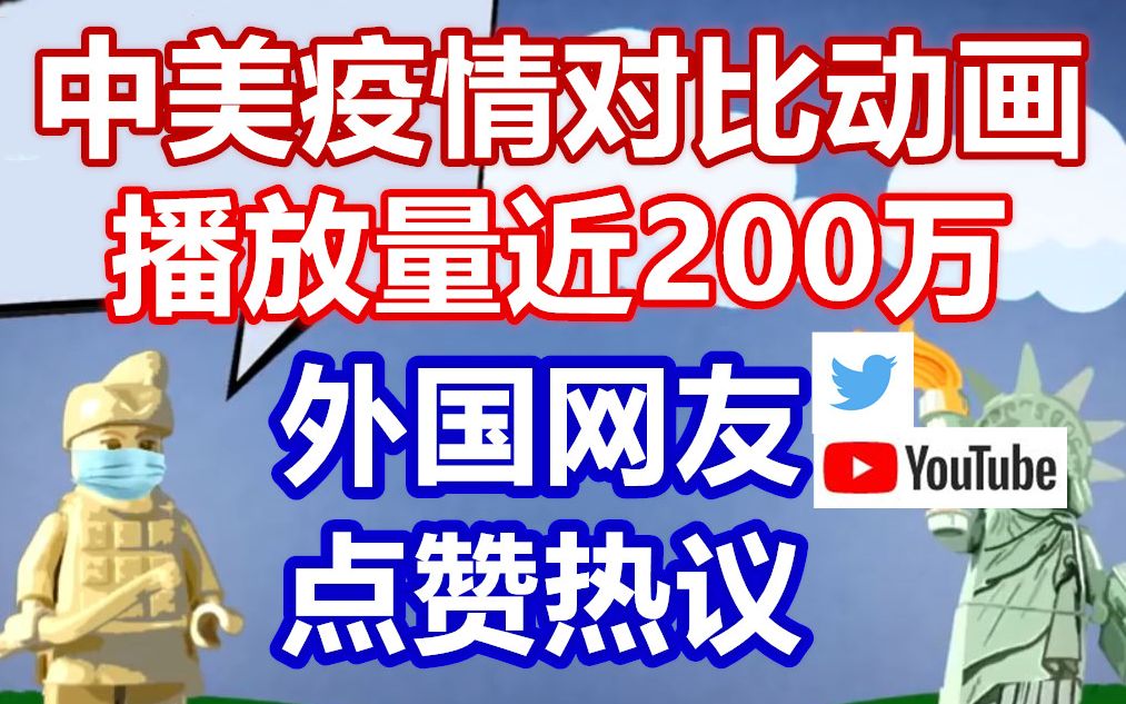 中美疫情对比动画国外爆火,外国网友点赞热议哔哩哔哩bilibili