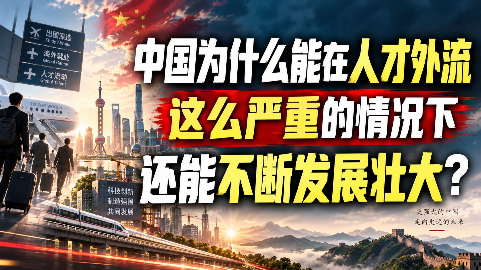 中国为什么能在人才外流这么严重的情况下++还能不断发展壮大？