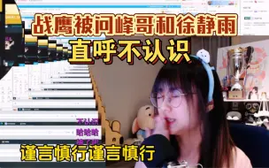 Video herunterladen: 战鹰被问峰哥亡命天涯和徐静雨谁的历史地位高！