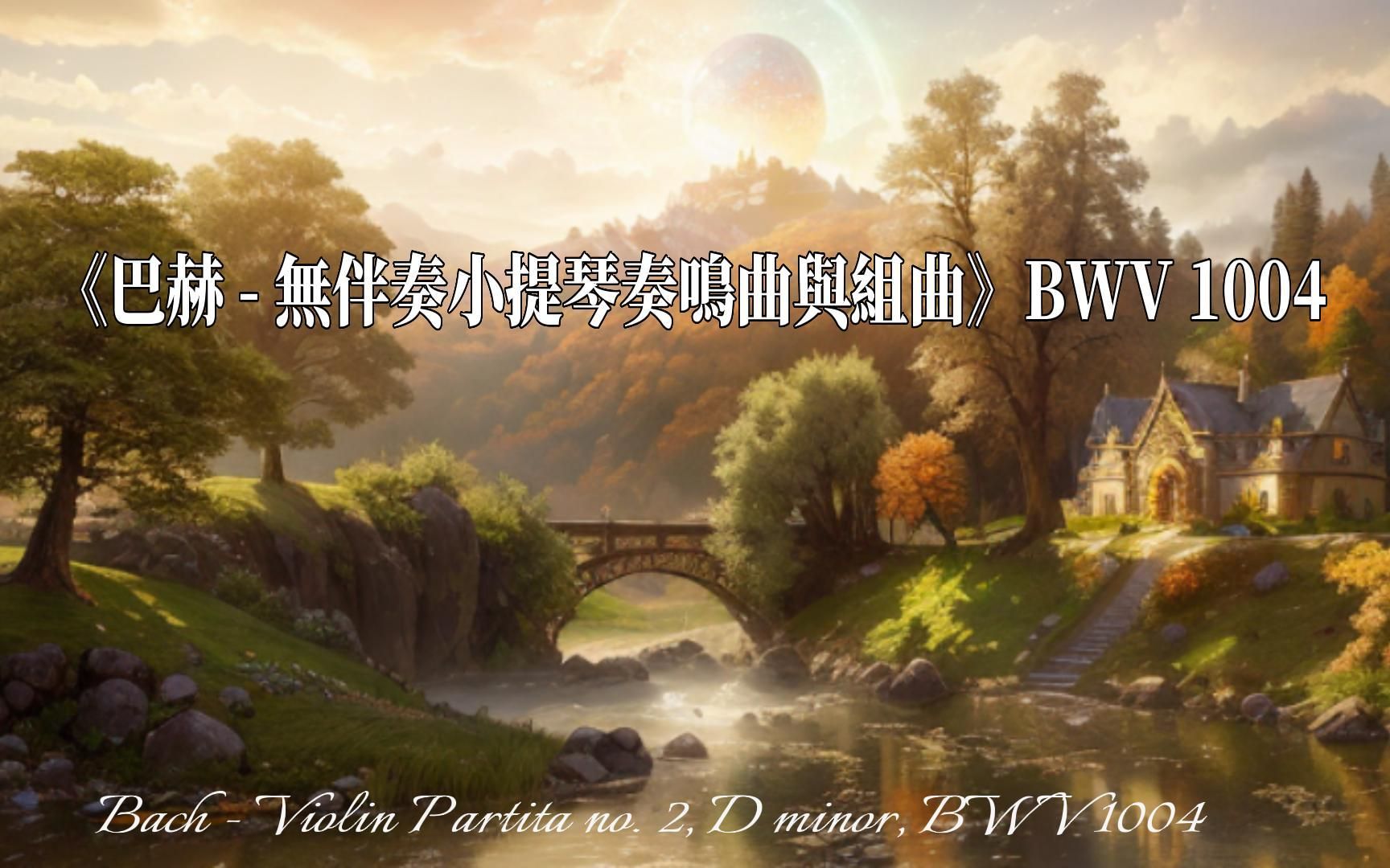 [图]《巴赫 - 无伴奏小提琴奏鸣曲与组曲》BWV 1004