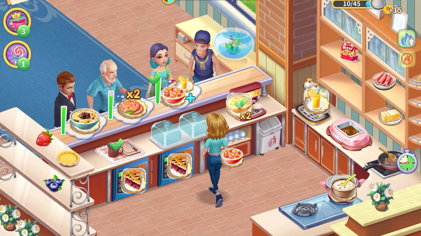 【梦幻餐厅物语】开启新设备_手机游戏热门视频