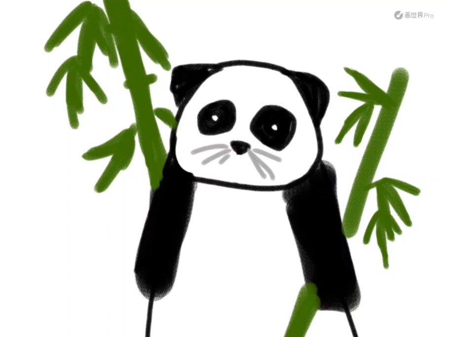 抽象的熊猫
