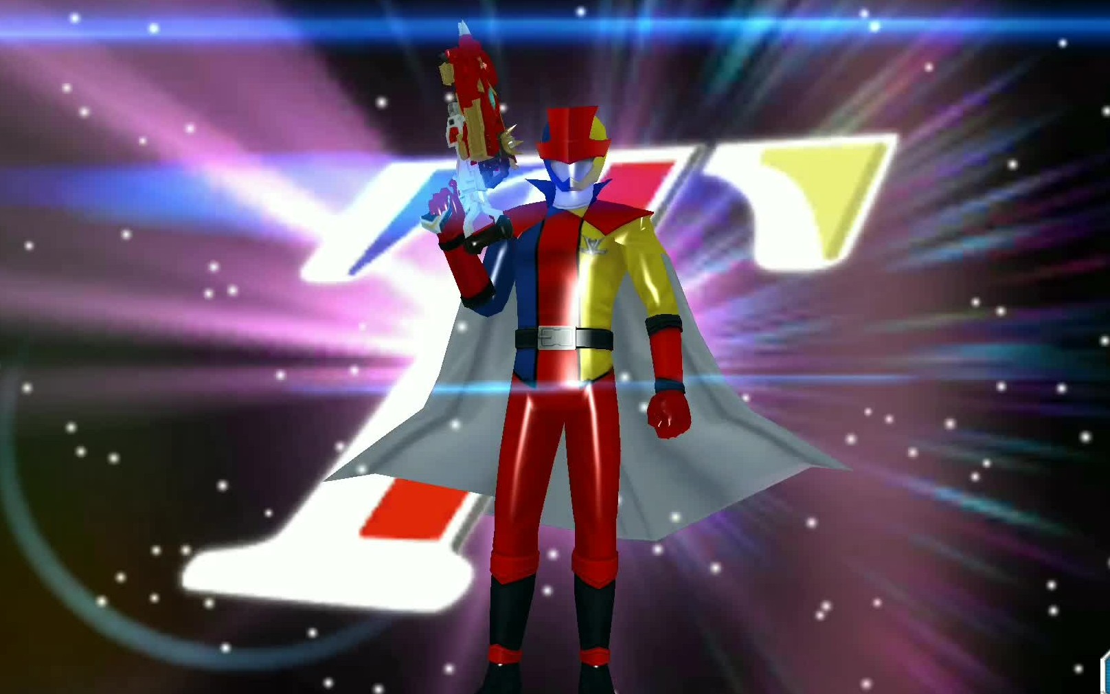 超级战队传奇战争快盗战队鲁邦红鲁邦三色必杀技