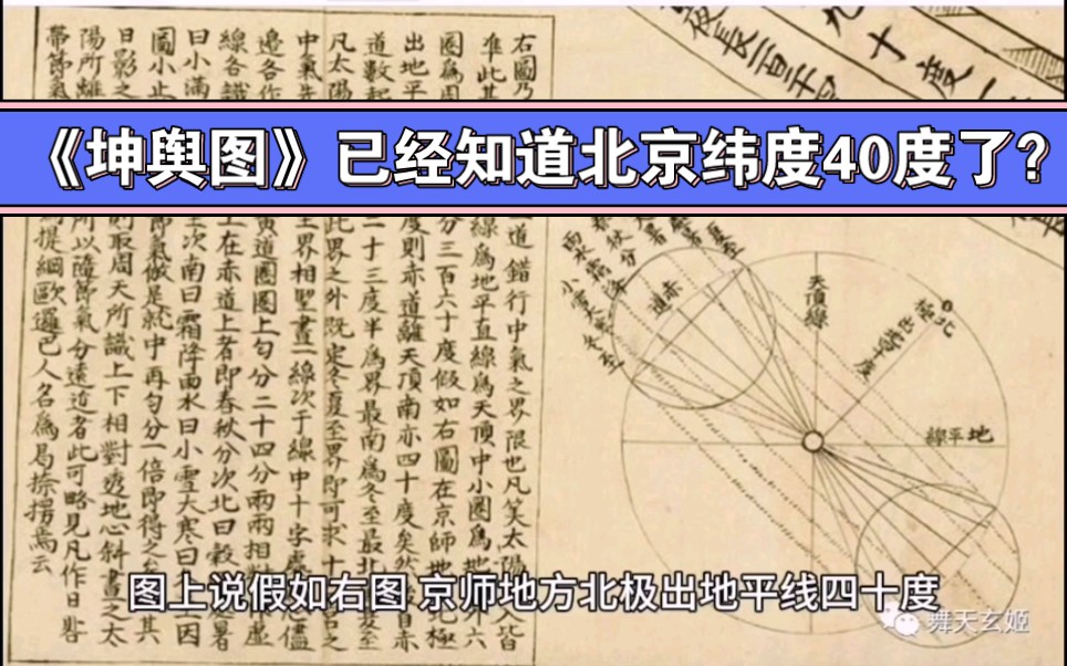 《坤舆图》上已经知道北京纬度40度了?