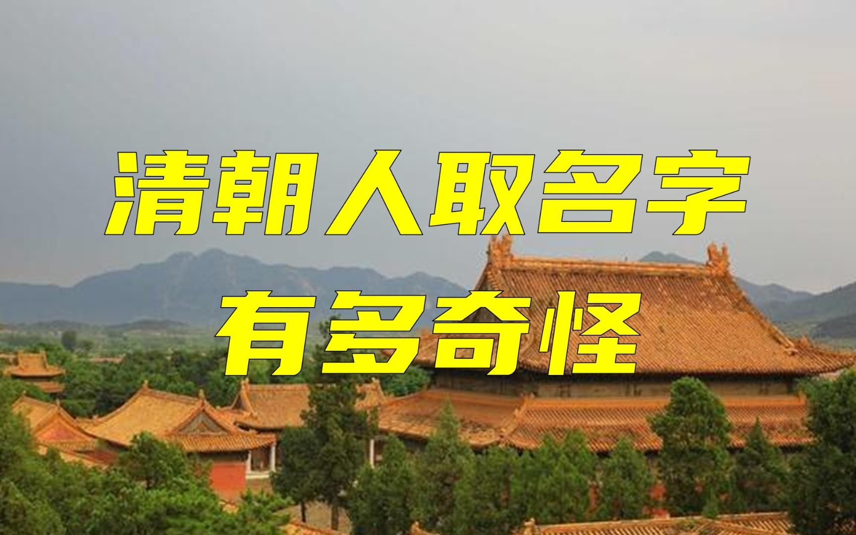 清朝的满洲贵族,取名字有什么讲究呢?哔哩哔哩bilibili