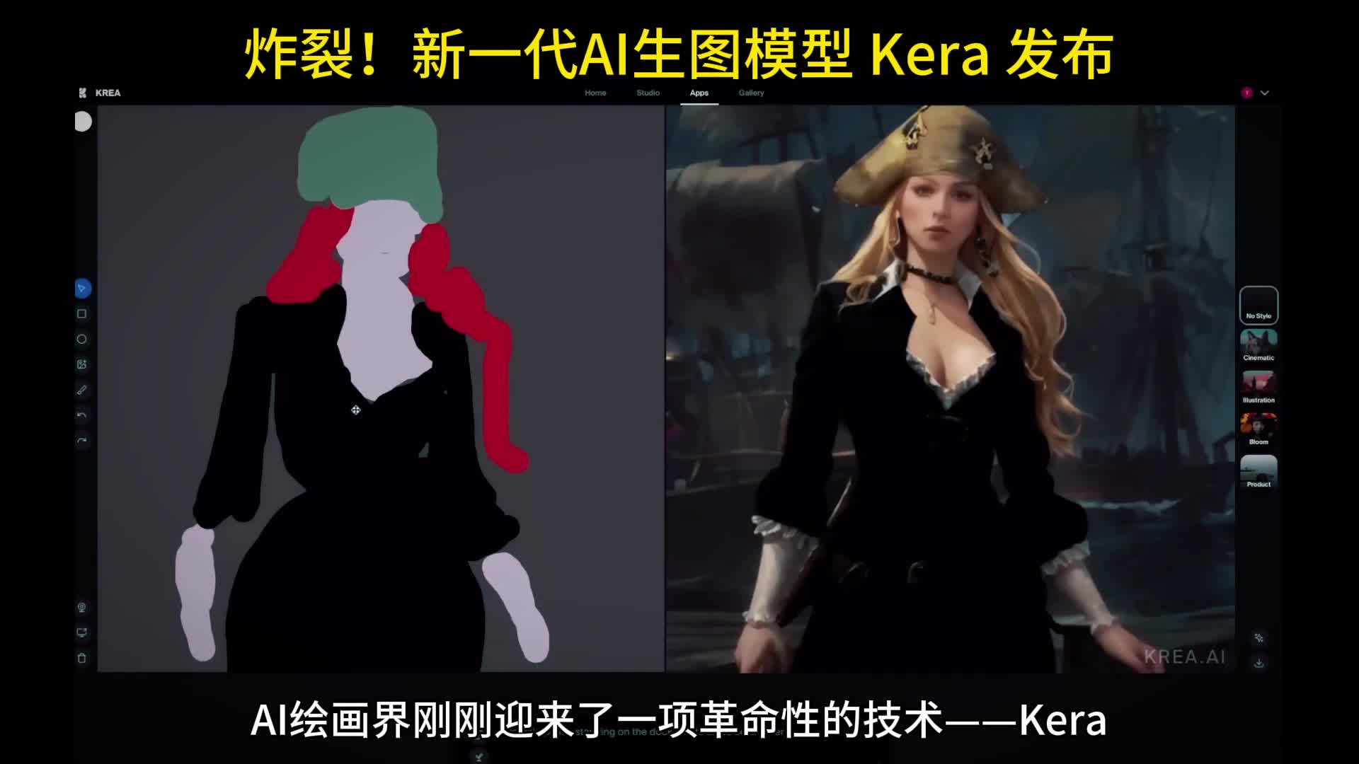 实时AI绘画Kera震撼发布,无需复杂的部署,即可体验哔哩哔哩bilibili