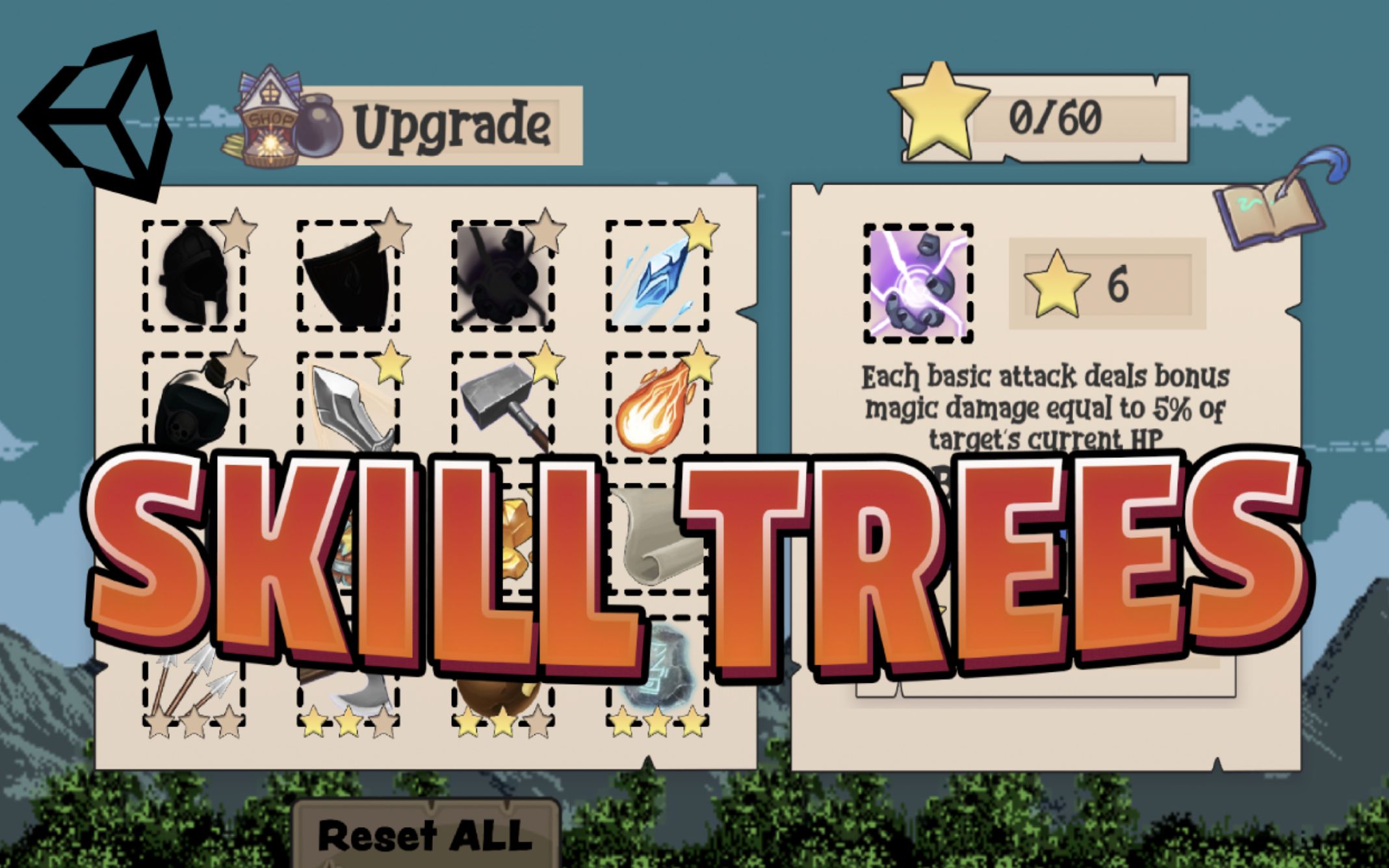 My Unity workflow on SKILL TREES / 技能树&天赋树的C#设计思路流程_哔哩哔哩_bilibili