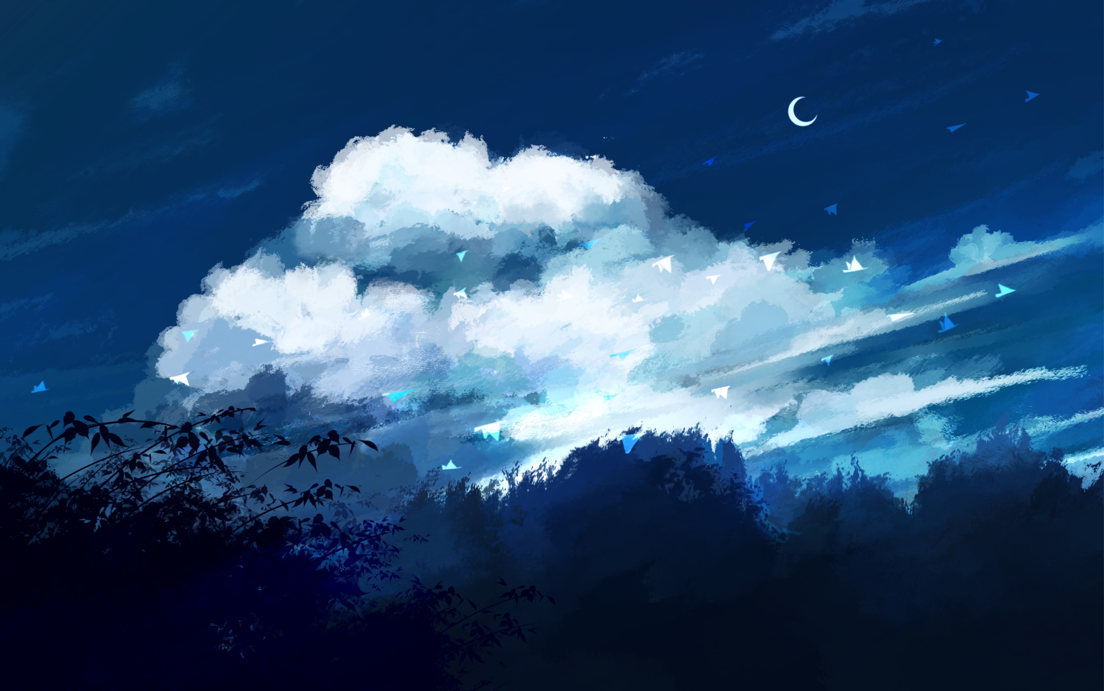 procreate绘画|暮色里的云