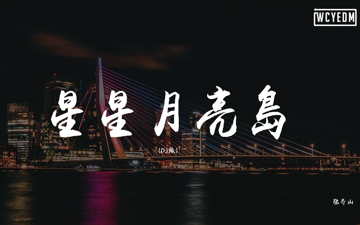 张齐山 - 星星月亮岛 (dj版)【動態歌詞/pīn yīn gē cí】