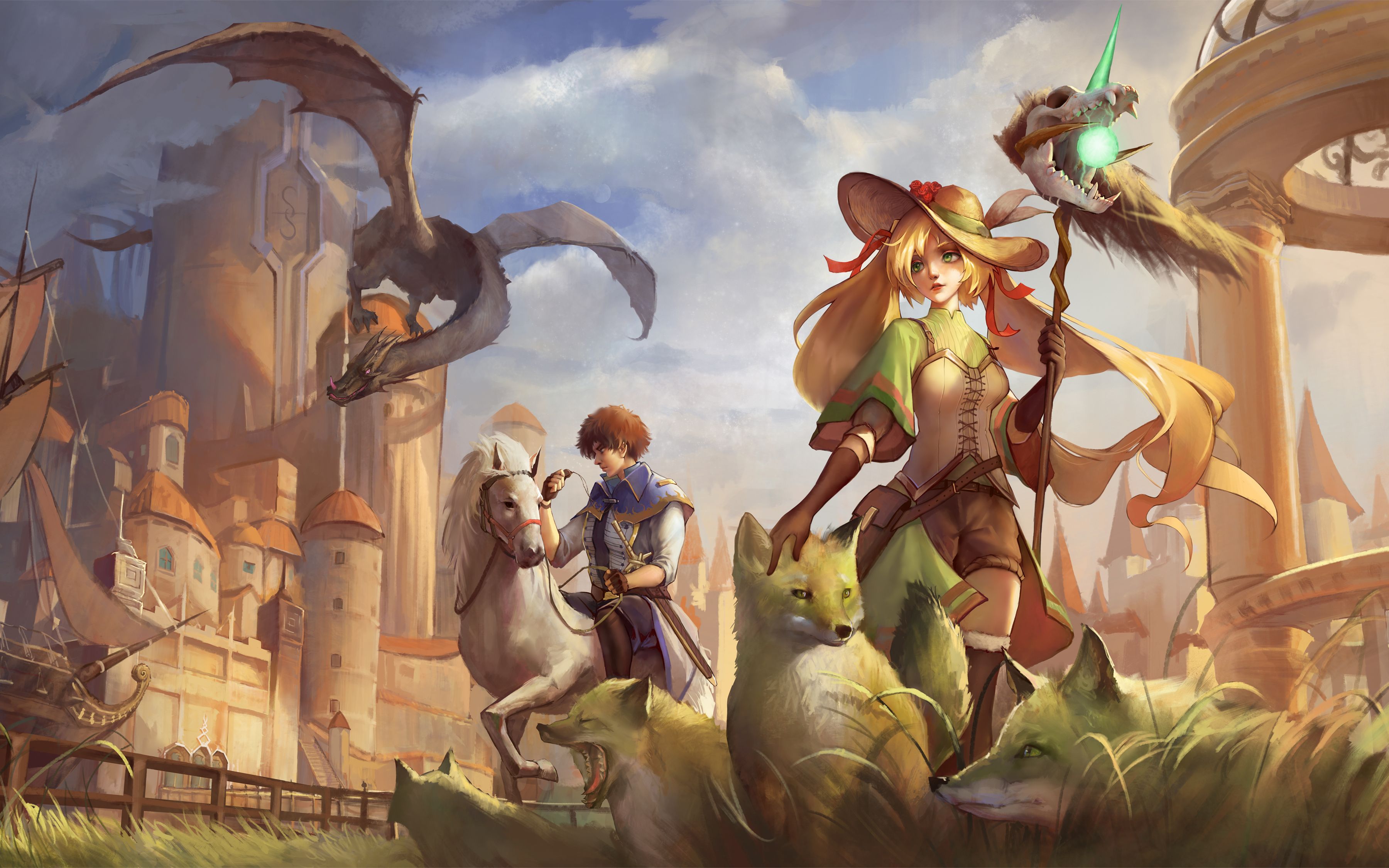 【ps板绘】·绿狐· 一张项目主视觉图是怎么肝出来的