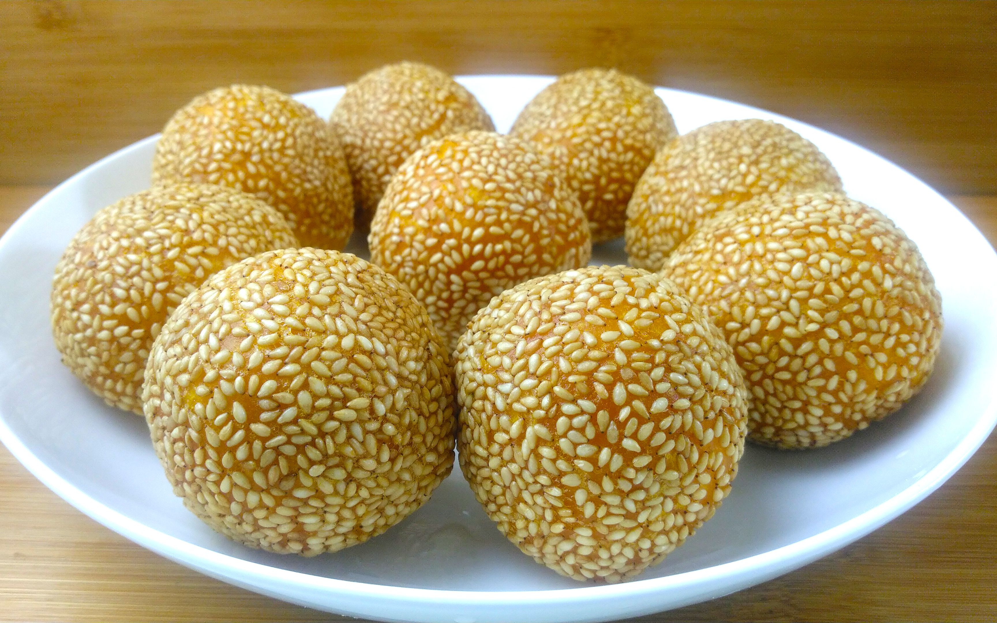 南瓜麻圆香甜爽口,外酥里糯甜而不腻,做法也很简单_哔哩哔哩 (゜-゜)