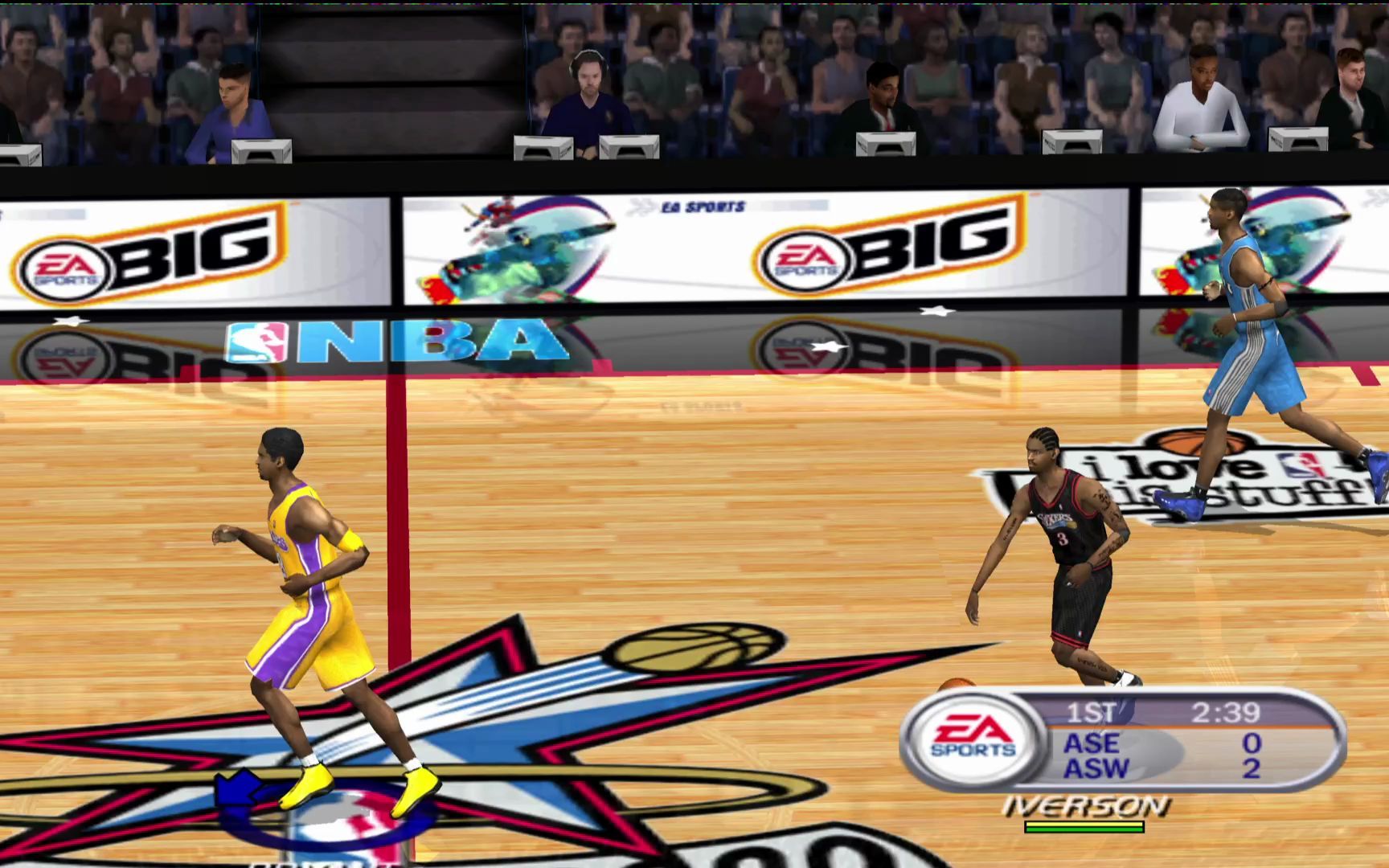 NBA LIVE 2002  当年的全明星赛还是穿各自的球衣哔哩哔哩bilibili