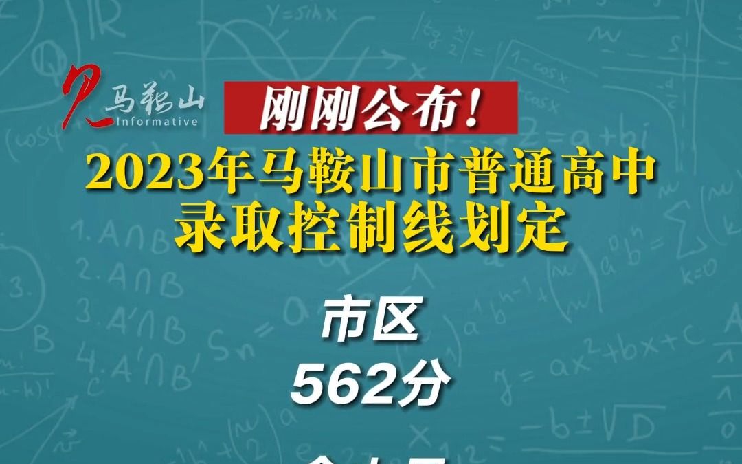 马鞍山身边事 ‖2023年马鞍山市普通高中录取控制线划定!哔哩哔哩bilibili