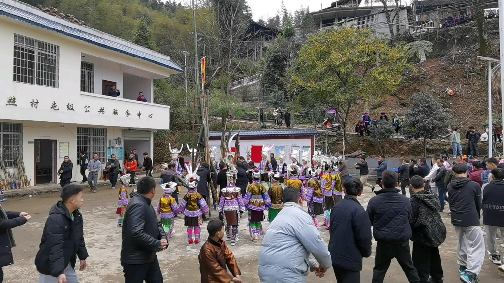 [图]融水苗族春节芦笙踩蹚活动