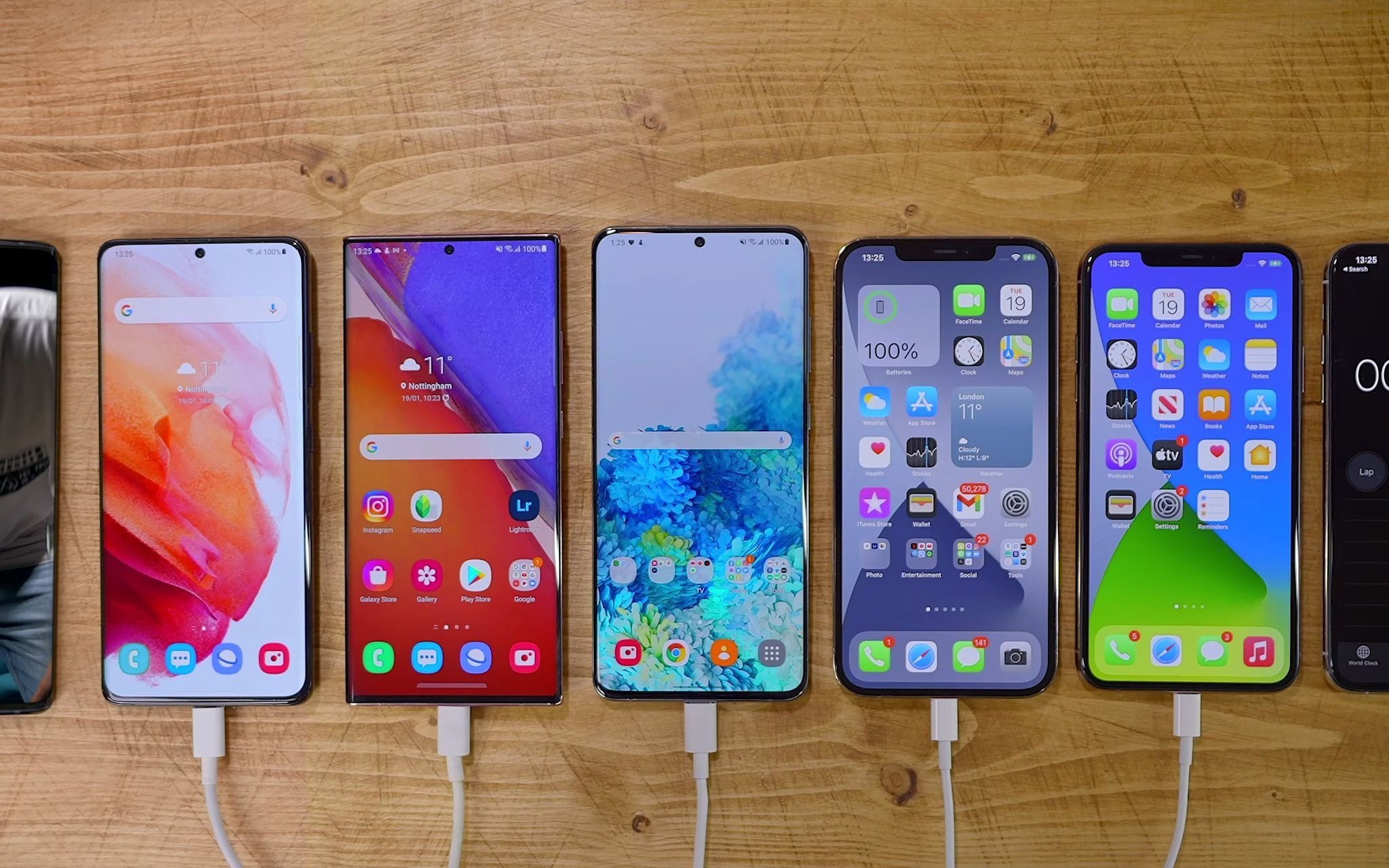 续航测试三星galaxys21ultra猎户座exynos2100vsiphone12promaxnote20