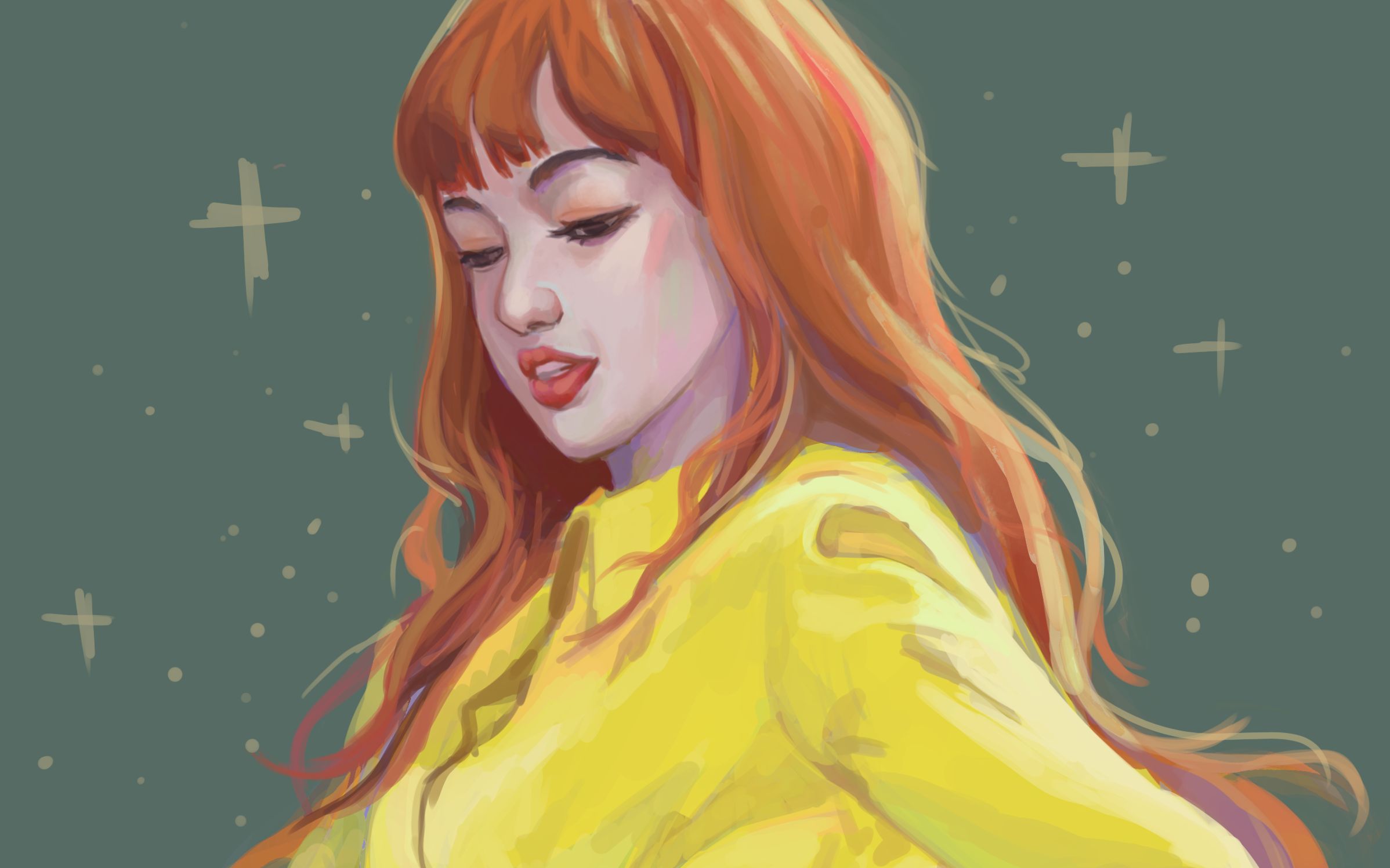 【绘画过程】厚涂-板绘-画一只lisa2!