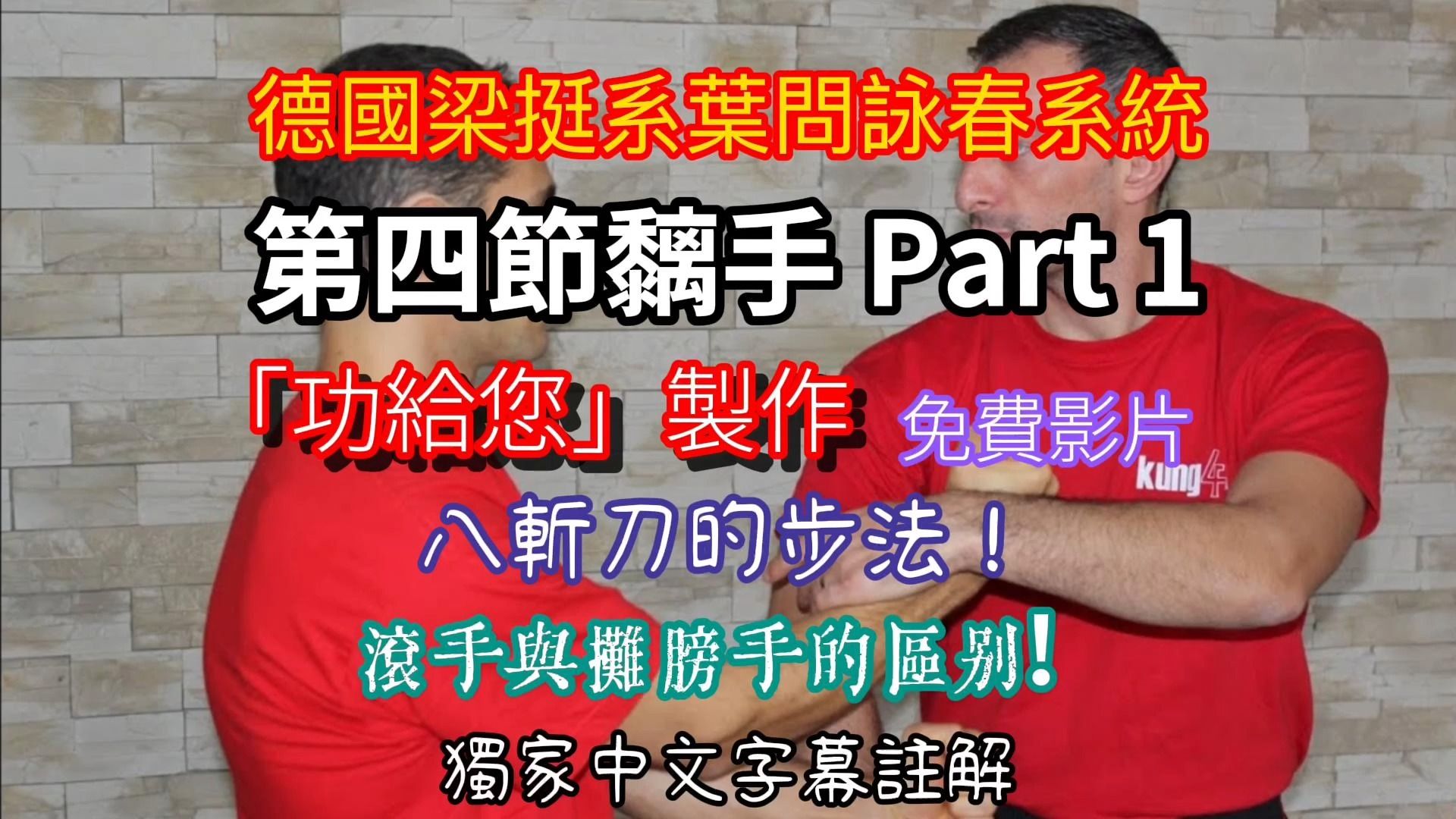 [图]八斩刀步法！德国梁挺系叶问咏春「第四节黐手之上集」系统教学