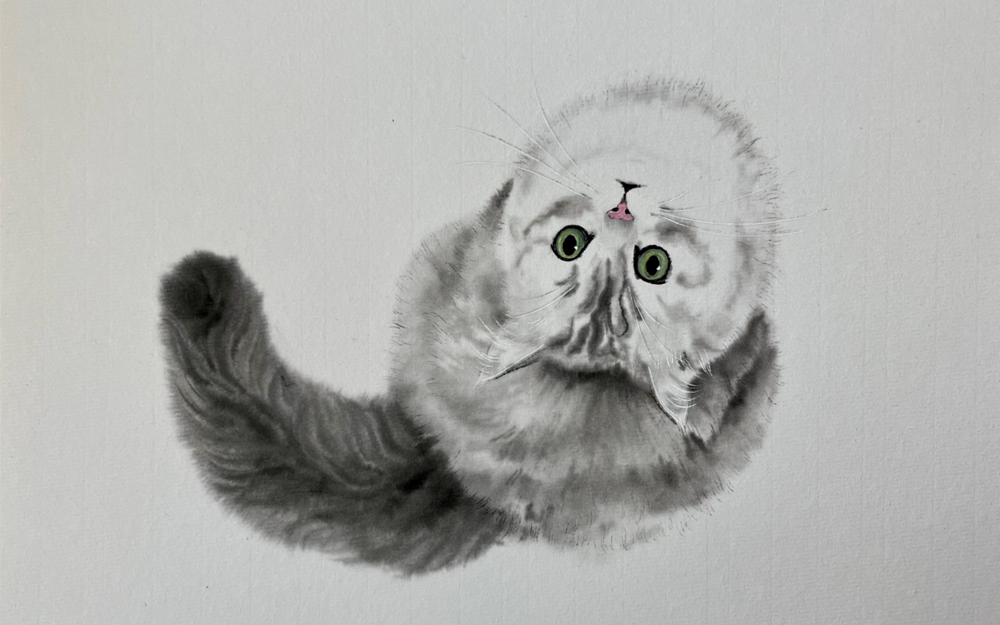 又是一只可爱喵 国画猫咪 绘画过程 粉丝家的猫咪