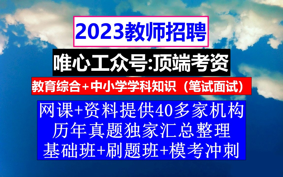 2023教师招聘小初高数学,小学教师资格考试,教师应聘简历哔哩哔哩bilibili