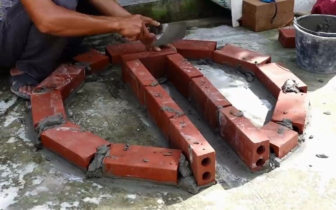 用砖头制作炉灶
