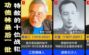 Descargar video: 功德林最后一批特赦的10位战犯，你知道几个？