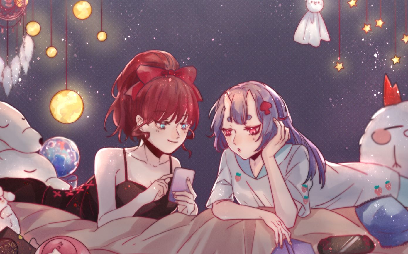 板繪過程少女的不眠之夜