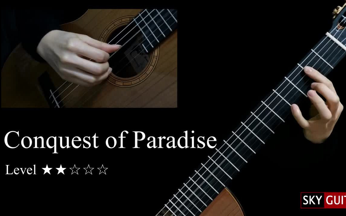 [图]【古典吉他演奏教学】Conquest of Paradise (1492) - Fingerstyle Lesson + TAB