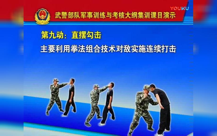 [图]武警部队军事训练与考核大纲集训科目演示——擒敌拳