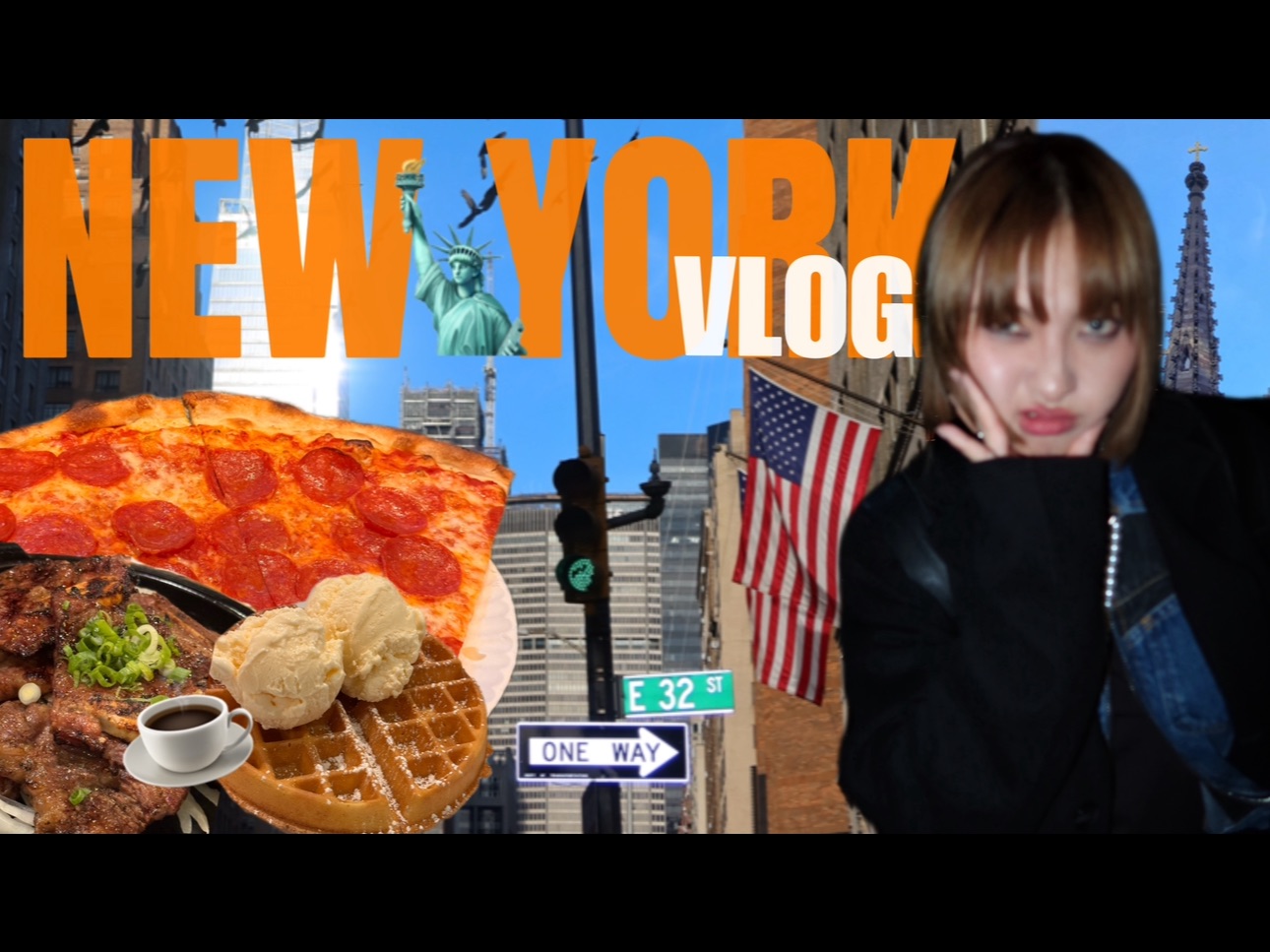 [图]New York Vlog🇺🇸第一次去美国🗽纽约纪录片送给多年后的自己 EP.01