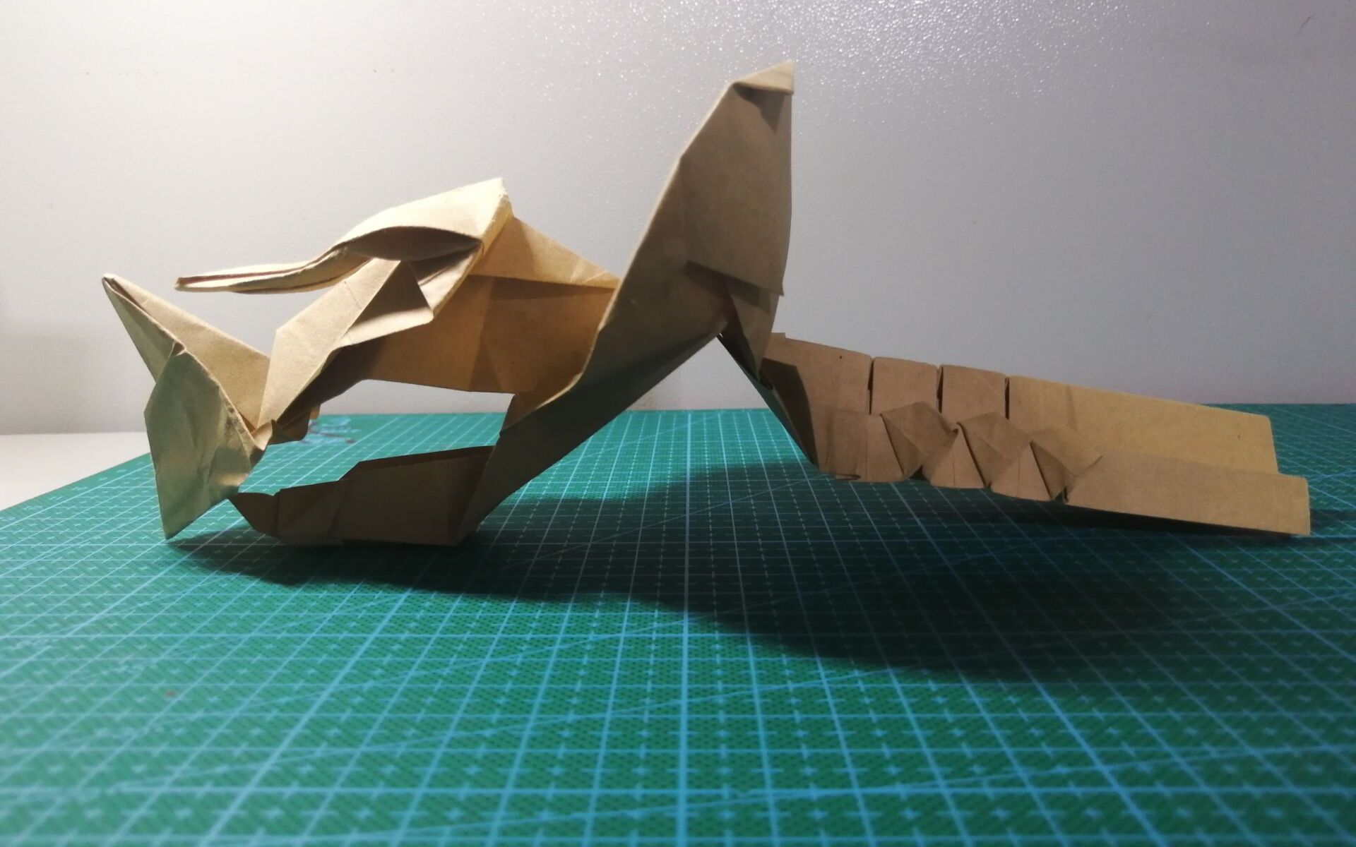 三角龙折纸骨架图片