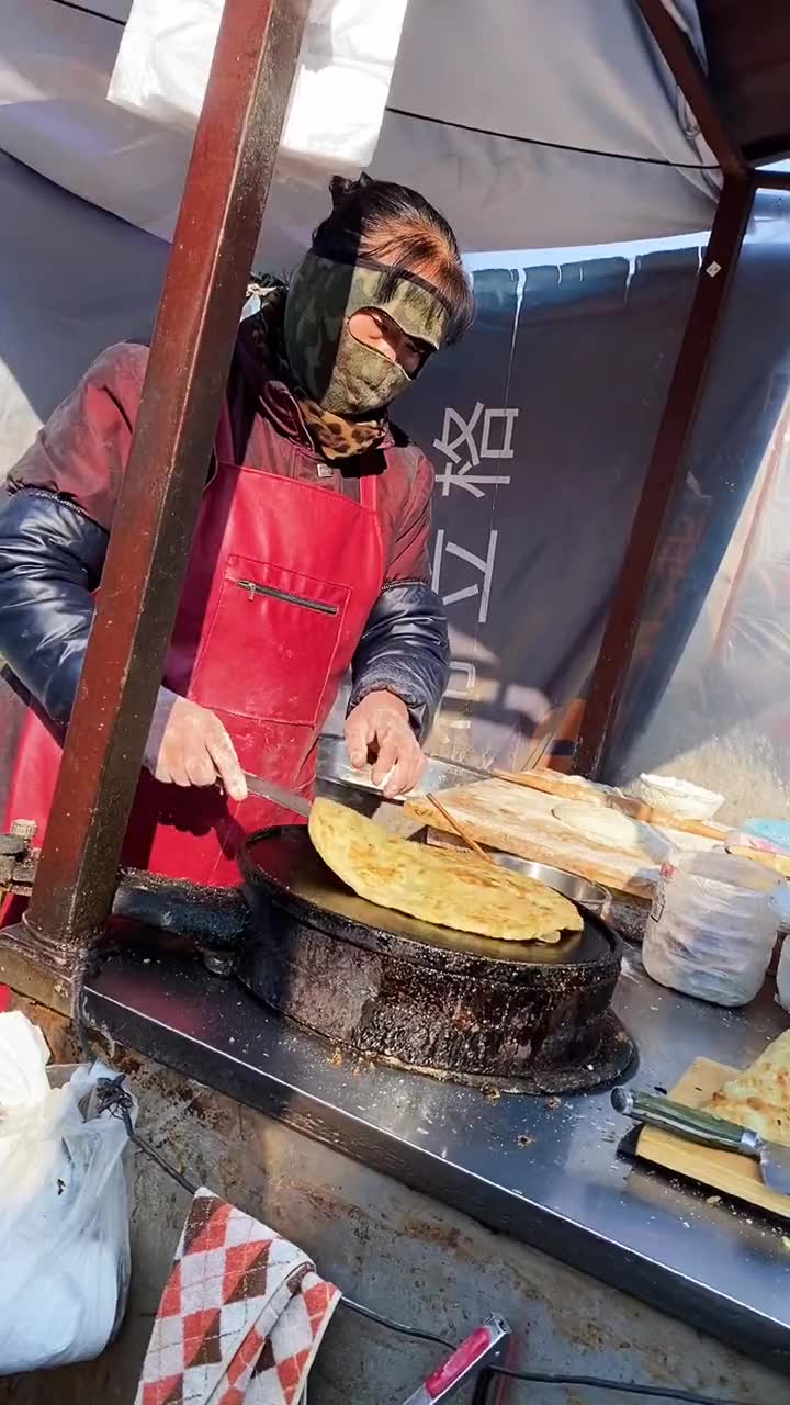 【路边摊探店】街边小吃 #美食探店 #煎饼 太酥了