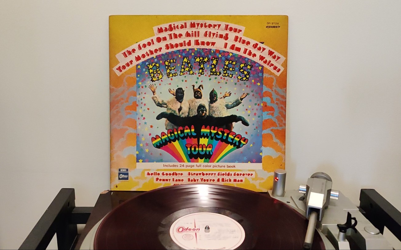 [图]【黑膠唱片試聽】披頭四樂隊《魔法神秘之旅》The Beatles - Magical Mystery Tour (1967)【1968年日本東芝白標紅膠見本盤】