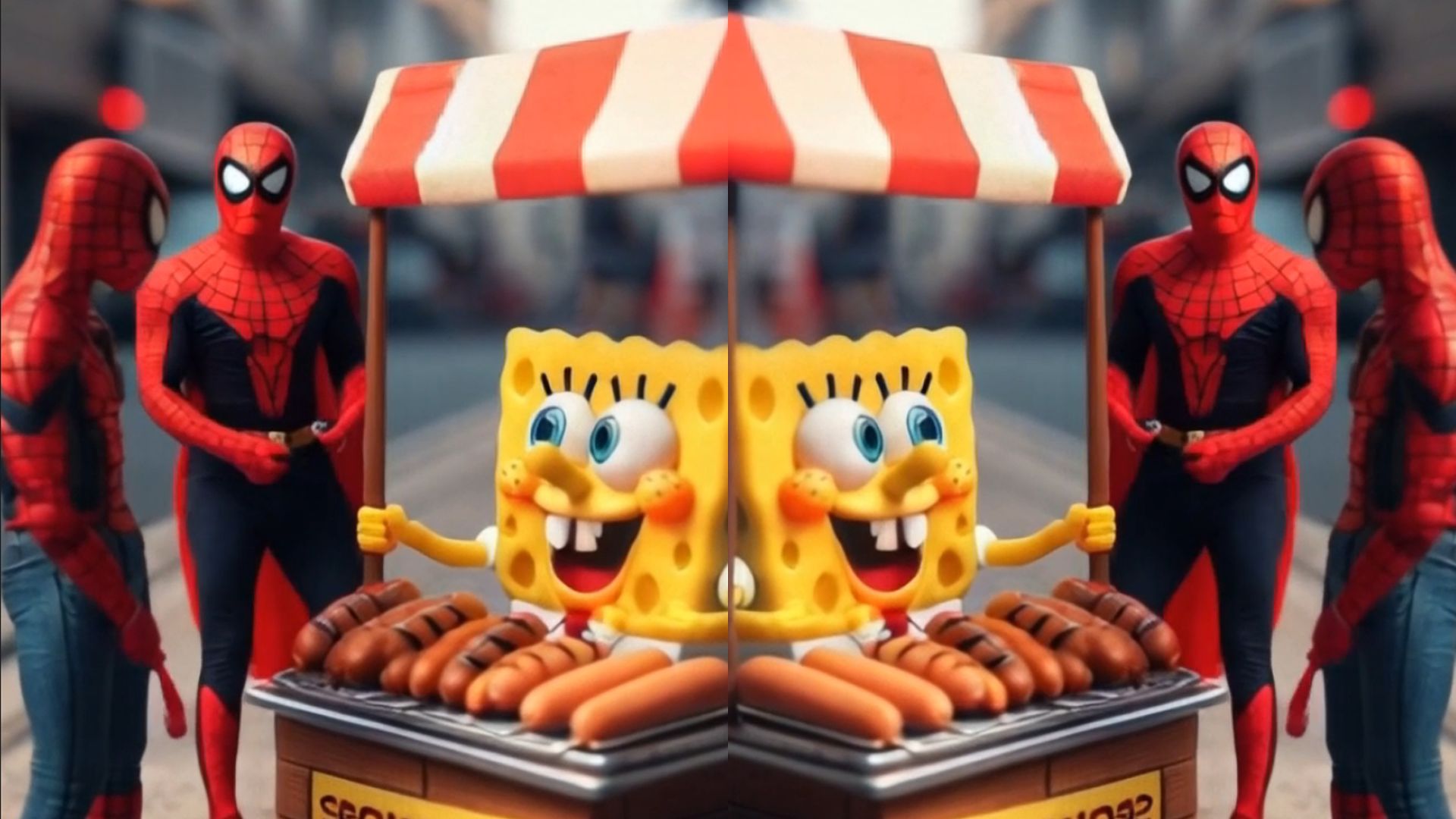 海绵宝宝改行卖烤串啦