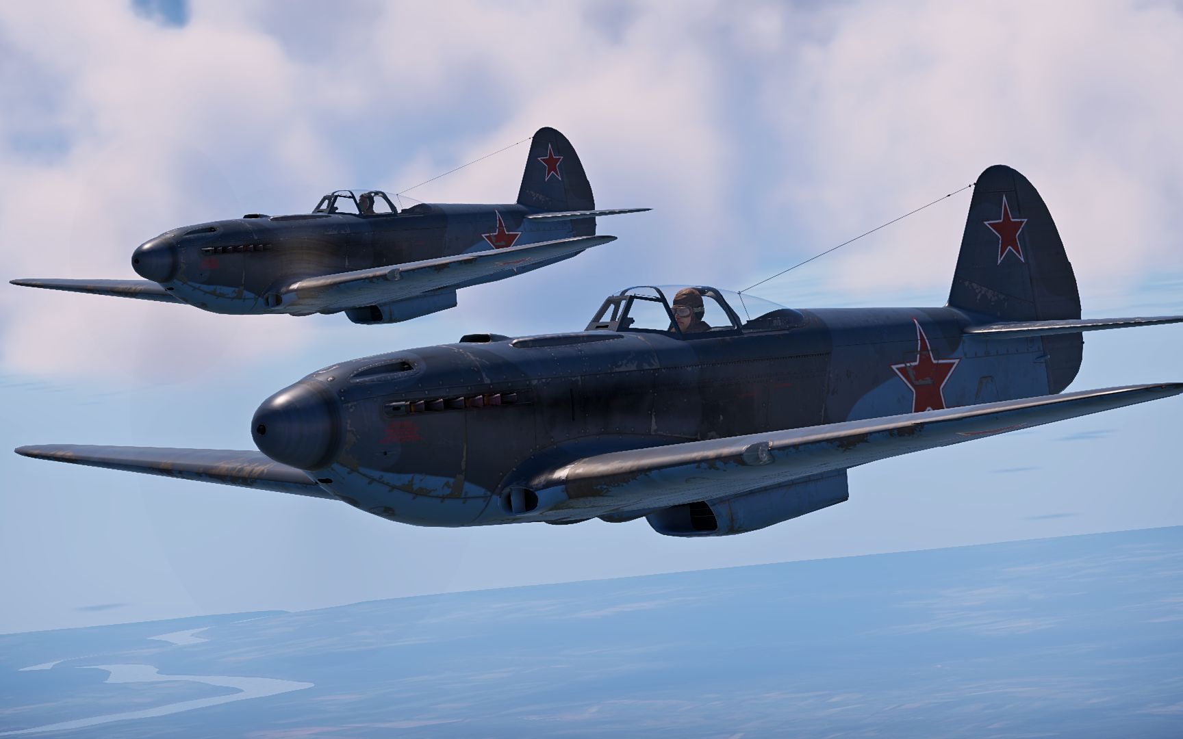 奇树的魔法雷霆yak9飞行的红色炮兵