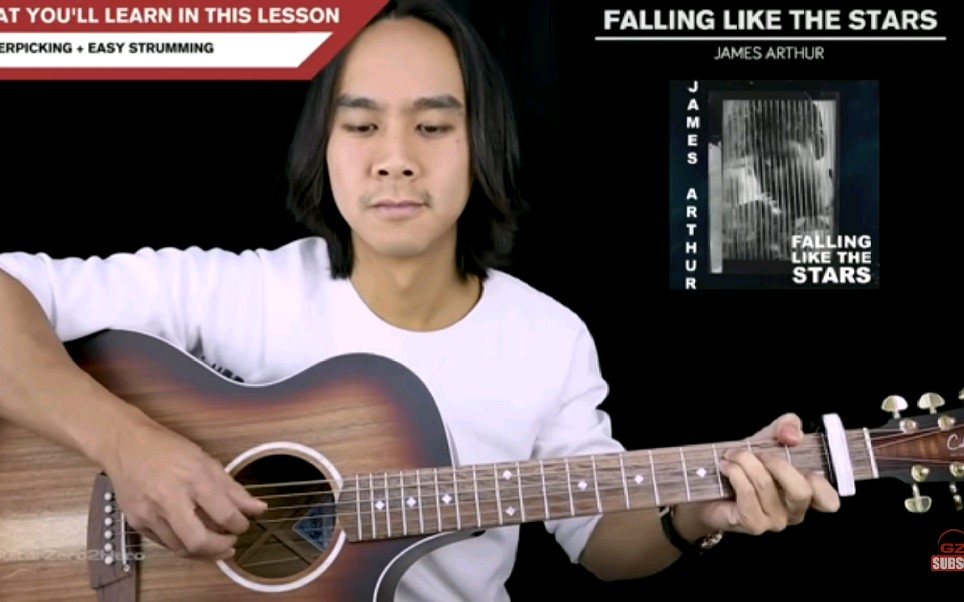 [图]Falling like the stars-James Arthur 吉他弹唱教学