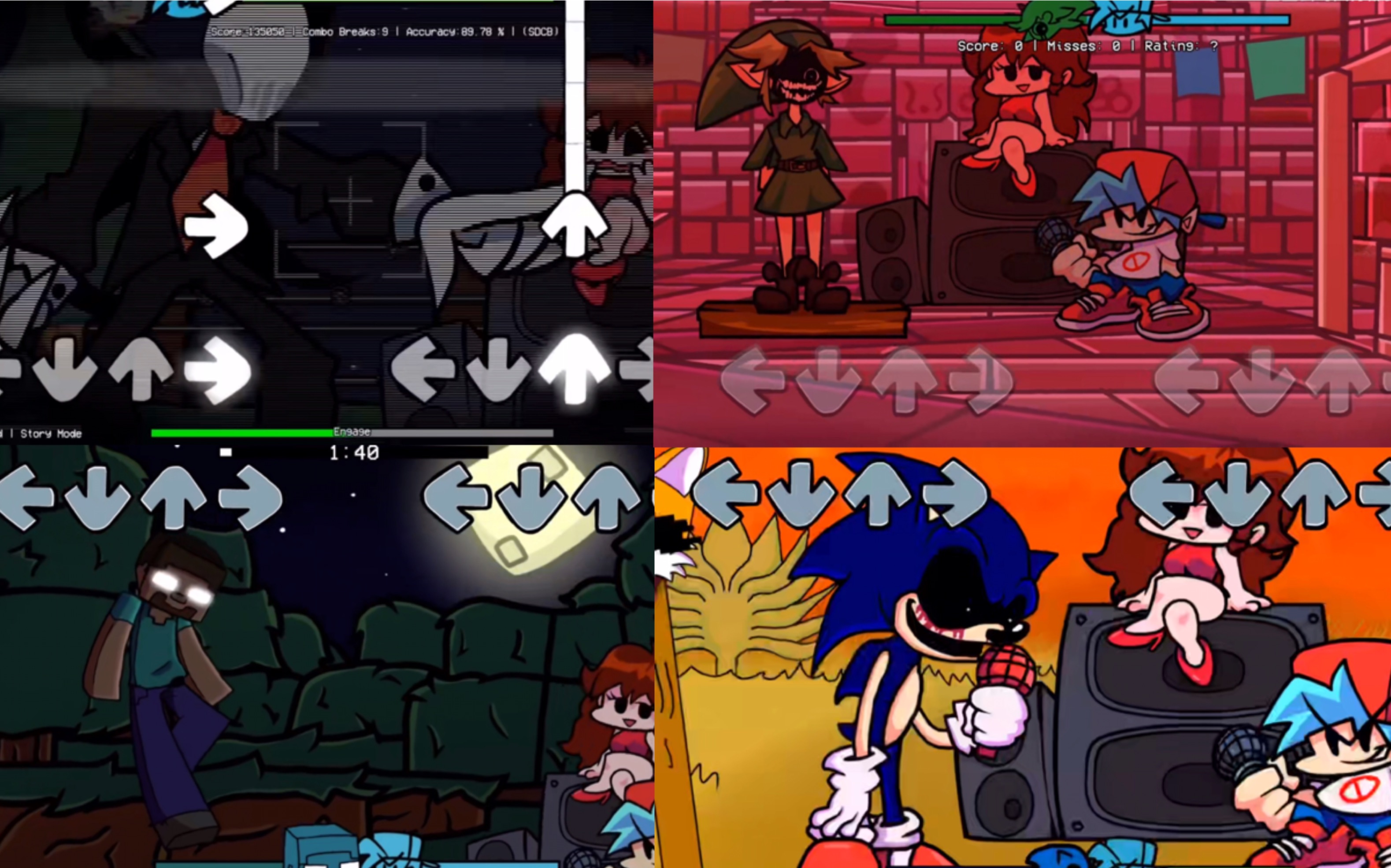 目前所有关于creepypasta蠕动意面的fnf模组