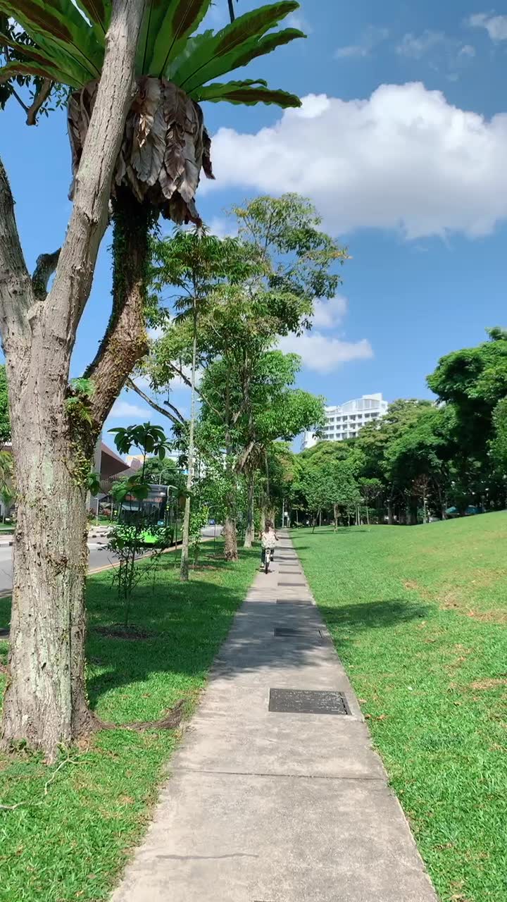 我跟太太在公園散步