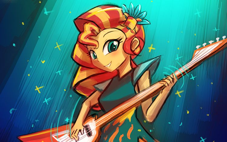 sunset shimmer rocks!