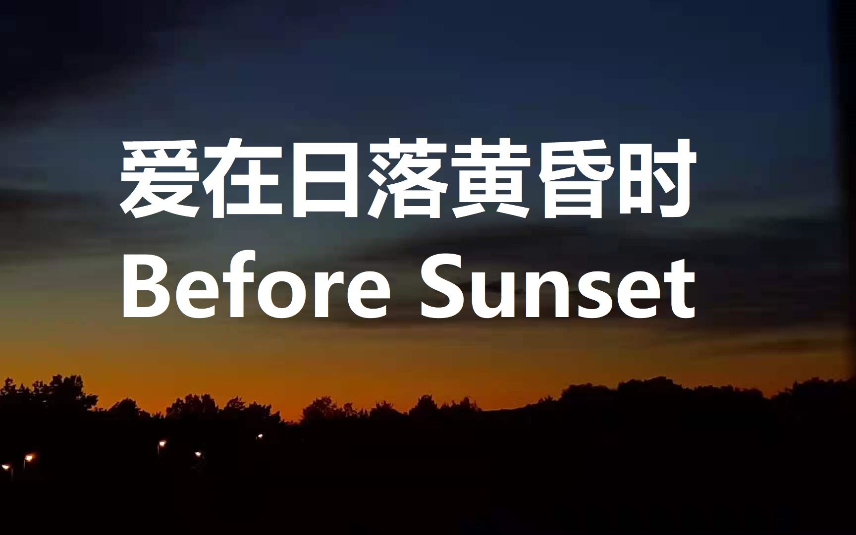 [图]【4K】爱在日落黄昏时/Before Sunset