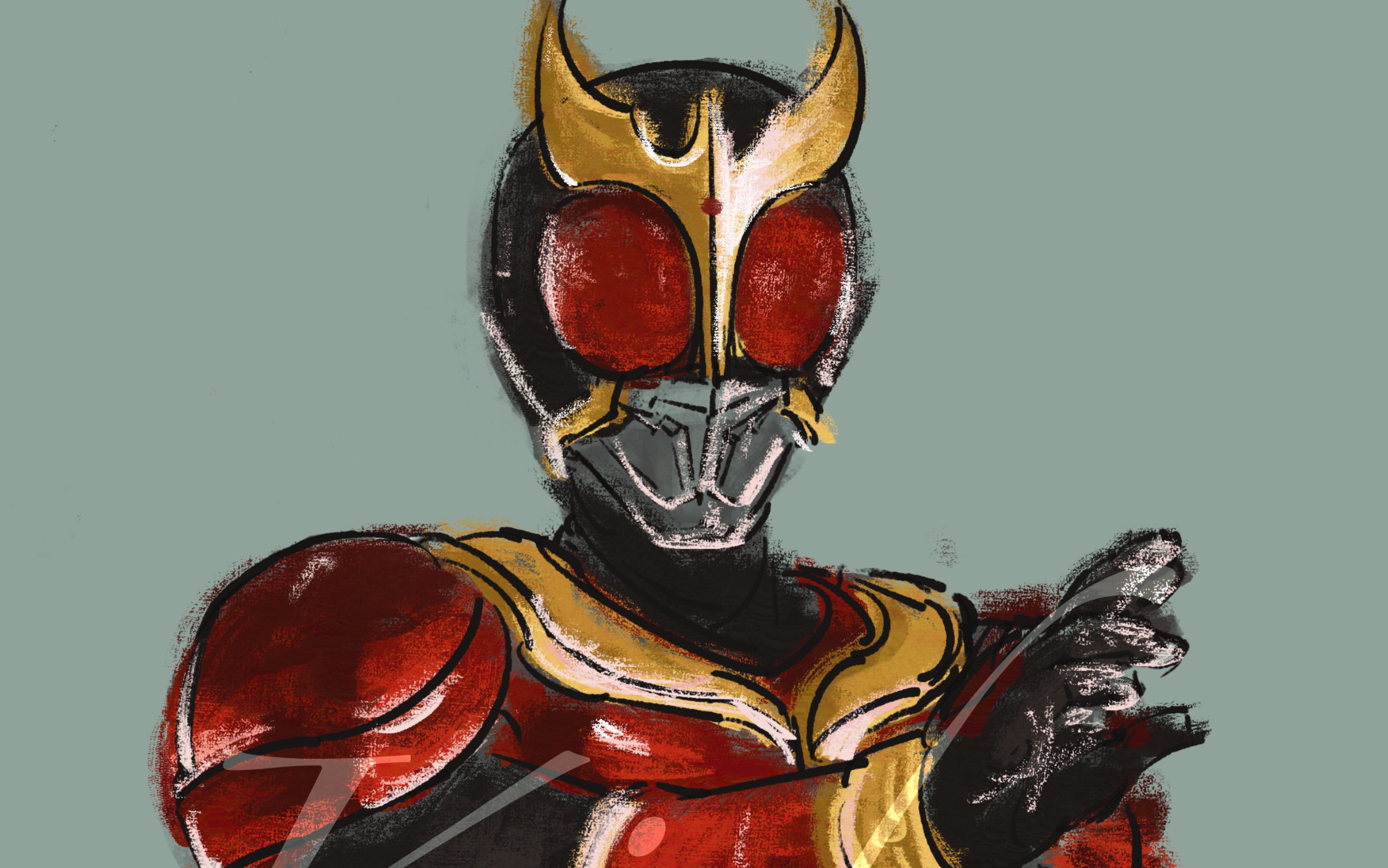 假面骑士 空我kuuga 手绘