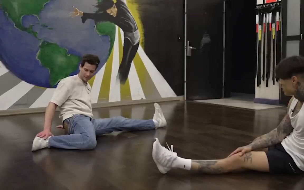 【chris heria】b-boy教我练地板舞∣当街健遇上街舞